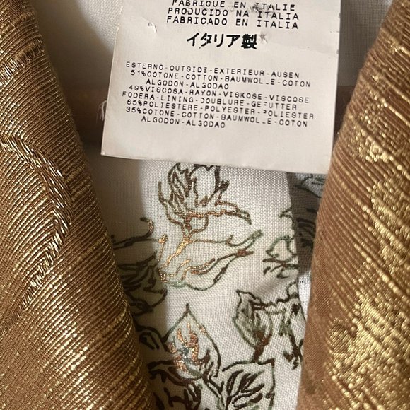 Auc Dolce Gabbana Gold Brocade Floral Coat IT 38 - Picture 16 of 16